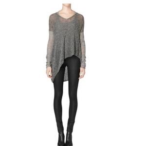 Helmut Lang Womens Alpaca Blend Bare Boucle Asymmetrical Tunic Sweater Sz M